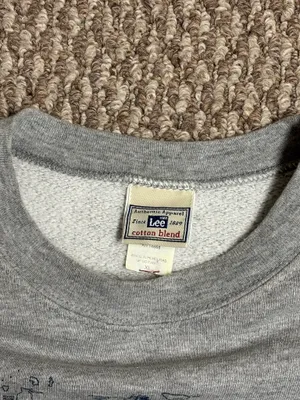 Vintage Lee Apparel Michigan Road Map Gray Crewneck Pullover Sweatshirt thumbnail 5
