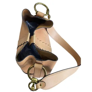 FRYE Ilana Harness Bucket Bag Perforated Leather Western Hobo Tan Women's Purse thumbnail 5
