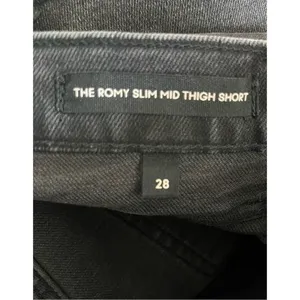 Denim Forum Black The Romy Slim‎ Mid Thigh Shorts Size 6/28 thumbnail 8