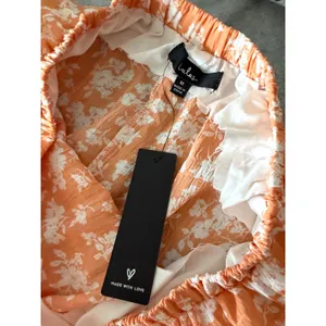 Lulus Orange Floral Tiered Maxi Skirt Womens Size Medium NWT Boho Elastic Waist thumbnail 7