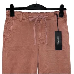 Driftwood Mauve Embroidered Stitch Cuffed Leg Pants(Size Small) thumbnail 11