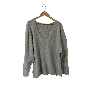 FREE PEOPLE Irresistible Gray Wool Fringe Sweater Pullover Top thumbnail 6
