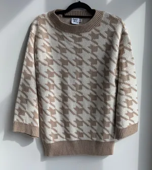 Princess Polly Beige Knit Oversized Sweater Size XS/S thumbnail 1