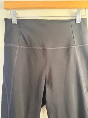 girlfriend collective Black High-Rise Leggings with Logo Tag. No siz tag thumbnail 2
