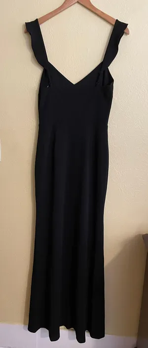 WAYF NWOT The Mina Ruffle Strap Gown In Black thumbnail 10
