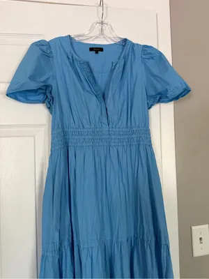 Quince Aqua Blue Long Maxi Dress Summer thumbnail 7