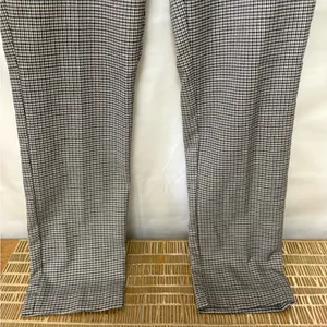 Zara Basic Houndstooth Black White Pants Ruffle Pockets Size‎ Small thumbnail 3