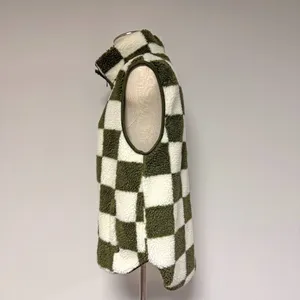 Double Zero Checkered Sherpa Vest thumbnail 3