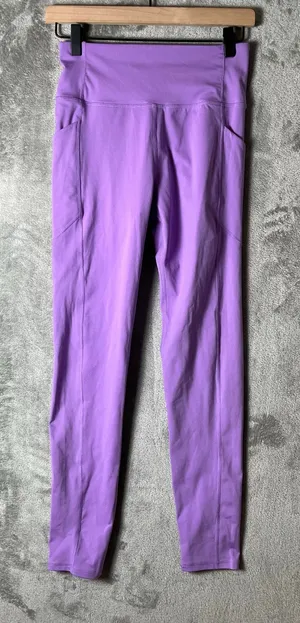 Figs Yola Leggings Small‎ Purple High Rise Stretch Yoga Athletic Pants Pockets thumbnail 1