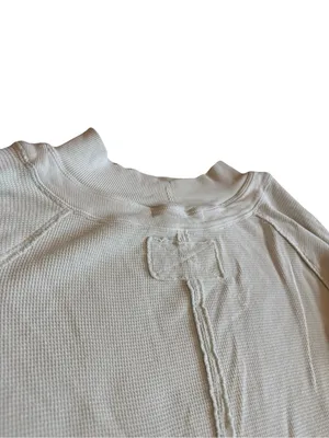 We The Free People Light Green Pullover Sweater Stretch Waffle Knit Size Medium thumbnail 8