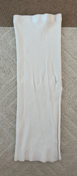 Princess Polly white maxi knitted skirt  thumbnail 1