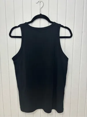 Nike Black Cotton Tank with White Nike Swoosh Size L thumbnail 4