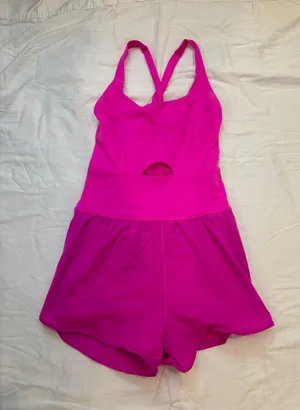 Pink Active Wear Romper  thumbnail 1