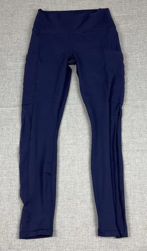 Fabletics Leggings Womens XS Blue Ankle PowerHold Pockets Compression Yoga Pants thumbnail 1