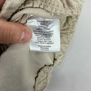 Ci‎ Sono Linen Blend Pants Womens XL Khaki Straight Leg Casual Beach Boho NWT thumbnail 8