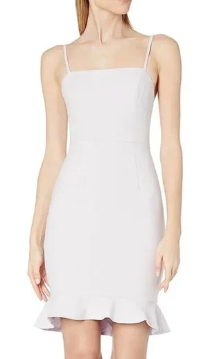 French Connection Women's Whisper Light Ruffle Lavender Frost Dress Size 8 thumbnail 1