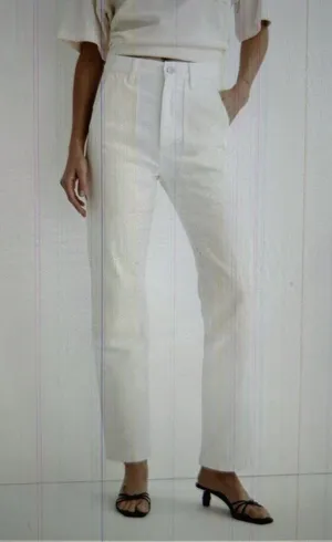 Madewell $128 The Perfect Vintage Straight Jean Two-Tone Women's White/Ivory 26 thumbnail 2