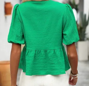 SheIn Green Blouse thumbnail 2
