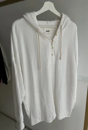 Aerie Oversized White Sweatshirt thumbnail 1