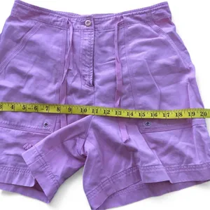 LRL RALPH LAUREN Pink Sporty Preppy Utility Carpenter Cargo Shorts Golf Tennis Country Club Cotton Drawstring Waist Hiking Camping Glamping Adventure Explorer Summer Beach Streetwear Vintage 2000s Y2K Sz 6 - Measurements in pics thumbnail 6