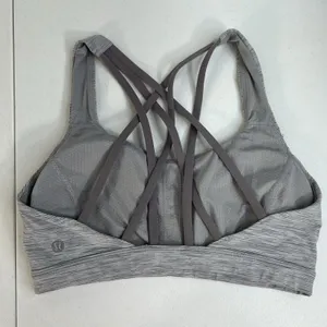 Lululemon Sz 6 Free To Be Serene Bra Light Support C/D Cup Nimbus Battleship thumbnail 6