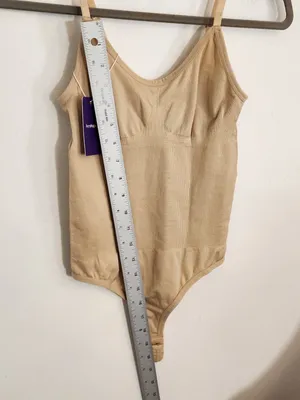 Hey Shape Seamless Nude Shaping Thong Bodysuit Size Small NWT Tan thumbnail 6