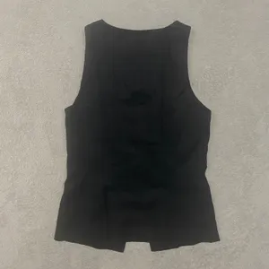 Madewell Vest Womens Size‎ 00 Crewneck Cutaway Drapey Twill True Black NZ980 thumbnail 9