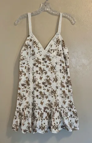 NWT No Boundaries Crochet Trim Mini Dress sz M 8-10 thumbnail 1
