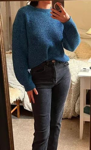 Mervyns Vintage 80’s Blue Knit Sweater thumbnail 1