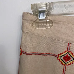 NWT $138 Ivory Lattice Embroidered Joggers XS thumbnail 10