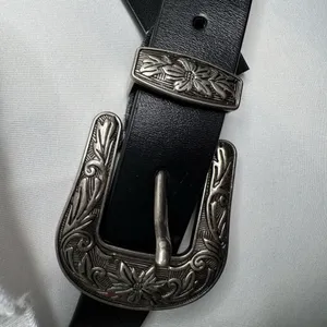 Western Belt Silver Buckle Adjustable Faux Leather Boho Chic Style thumbnail 14
