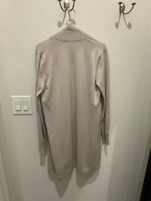 Esperanza Long Beige Cardigan Tan Size M thumbnail 4