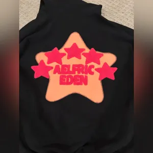Aelfric Eden Black Hoodie with Pink Star Accent thumbnail 2