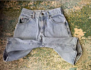 Vintage Ecolojeans by Lee long denim jean shorts, size 14 regular thumbnail 7