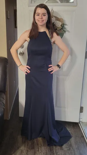 Navy Blue Formal Dress thumbnail 1