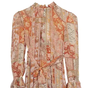 Zimmermann Kaleidoscope Tubular Midi Dress Red Swirl Floral Sz‎ US 2P NEW $1150 thumbnail 9