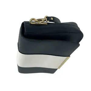 Ripani Italian Leather Handbag Purse Shoulder Bag Navy Blue white Nautical Italy thumbnail 4