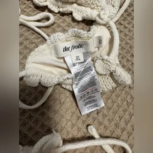 ASOS Elegant Cream Knit Bikini Set thumbnail 5