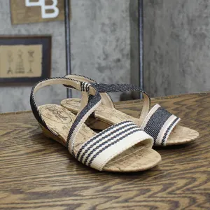 NWT Lifestride Yasmine MISMATCH PRINT Cork Wedge Sandals Natural Multi Brown 6W thumbnail 6