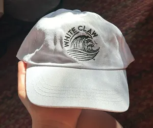 White Claw Seltzer Liquor Bar Alcohol White Dad Hat thumbnail 1