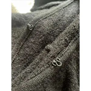 Kate Hill Women's 100% Wool Jacket Black Career Coat Ruffled Front Unlined Sz PM thumbnail 8