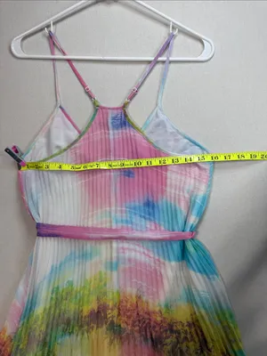 Victoria's Secret Pastel Rainbow Pleated Maxi Dress thumbnail 6