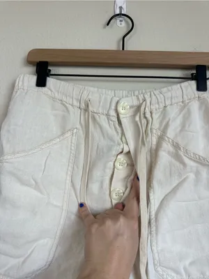Free People Linen Rayon Raw Hem Beach Shorts thumbnail 5