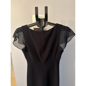 Jones Wear Dress Women's Black Sheer Short Sleeve Long Dress‎ Size 8 thumbnail 5