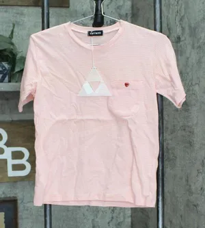 NWT Dearstalker Womens Striped Short Sleeve Pocket T-Shirt Tee Pink / White Free thumbnail 1