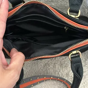 Dream Control Purse Black & Orange Satchel Crossbody Strap Rocker Boho Festival thumbnail 4