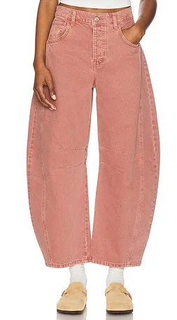 Free People Women's Good Luck Mid Rise Barrel thumbnail 1