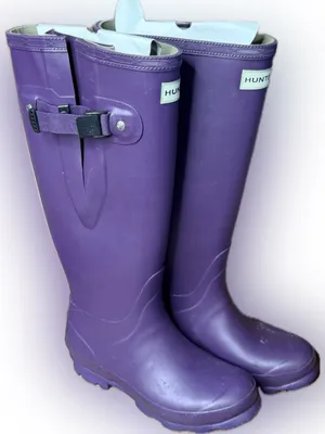 Hunter Norris Field Side Adjustable Purple Boots thumbnail 1