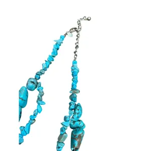 Chicos turquoise Gold metal Statement Boho Bib Tribal metal Knecklace SKU 9577 thumbnail 4