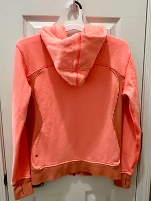 LULULEMON On The Daily Hoodie Jacket grapefruit coral pink size 6 thumbnail 5
